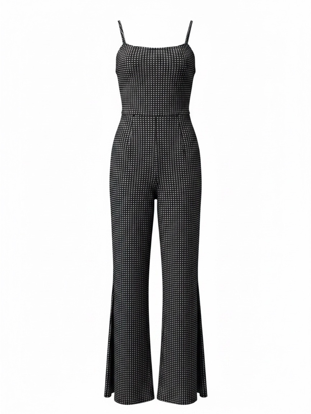 Urban Outfitters Black Jumpsuit with White Micro Dot Print